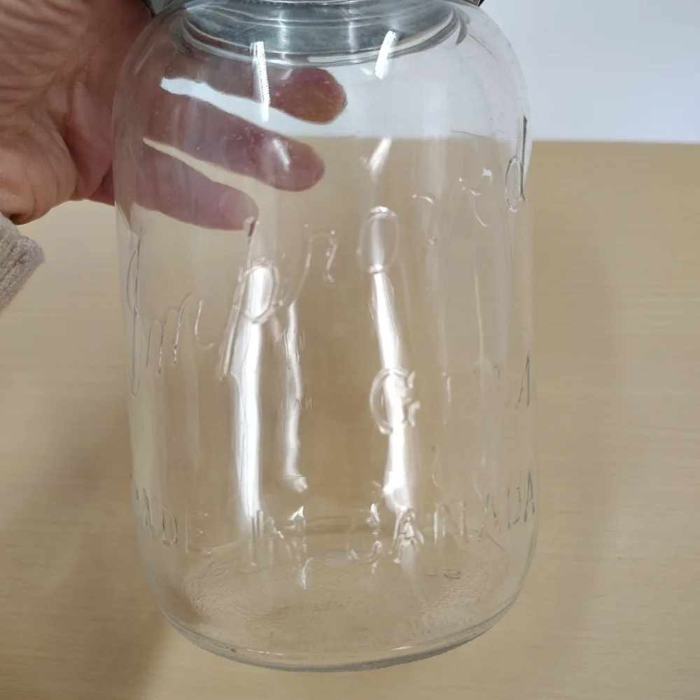 Canadian Mason Canning Jar Improved Gem Canada Zinc Lid glass seal Vintage